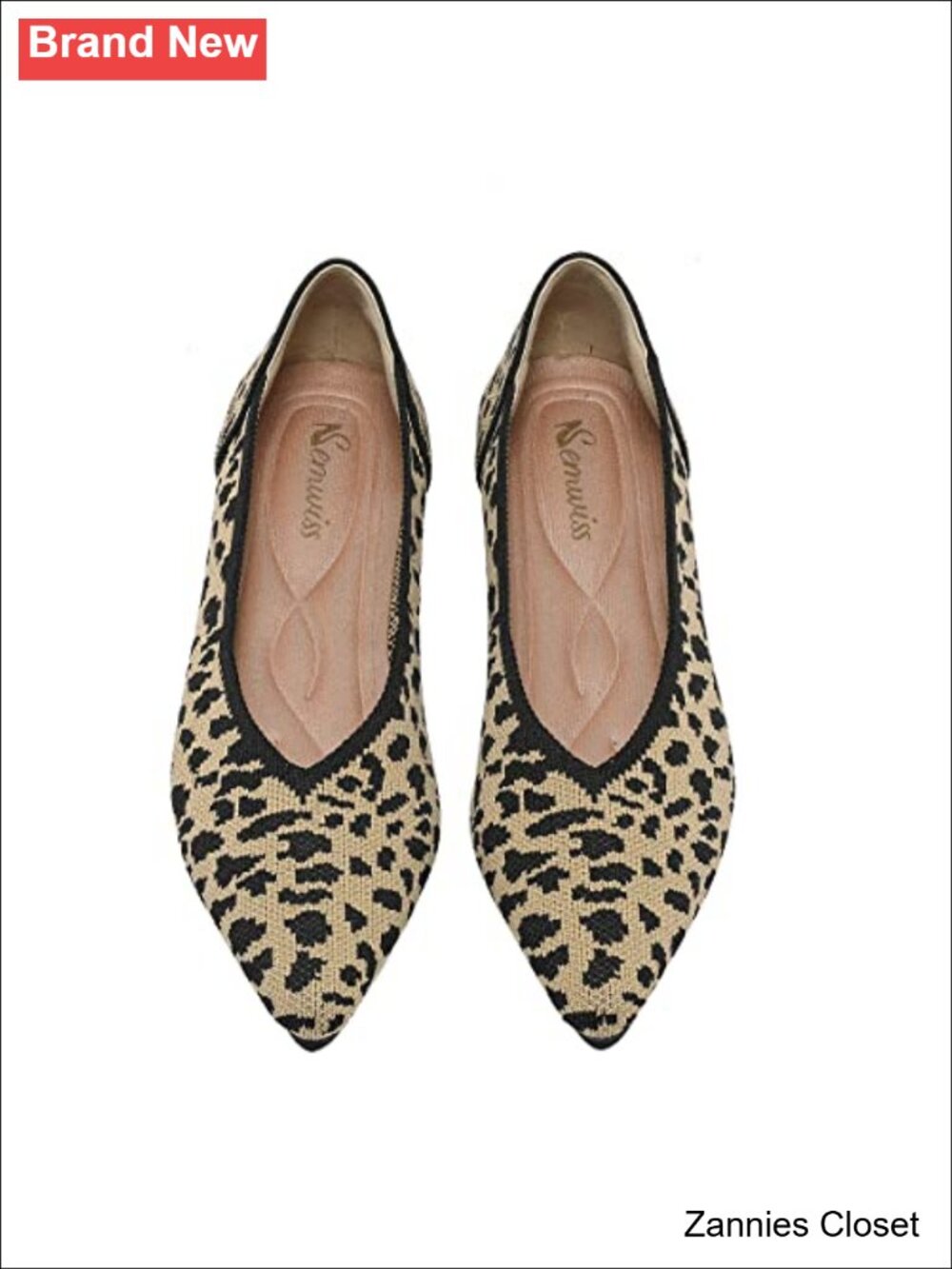 ✨ Pointed Toe Ballet Flats Comfortable Memory Foam Work Dressy Shoes